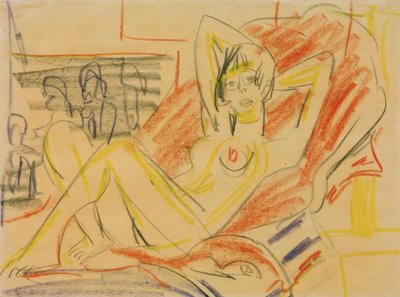 Desnudo femenino reclinado de Ernst Ludwig Kirchner